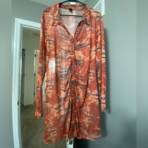 Mesh Fun Print Dress